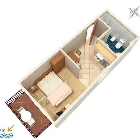 Studio 2623a Lägenhet Podgora (Split-Dalmatia)